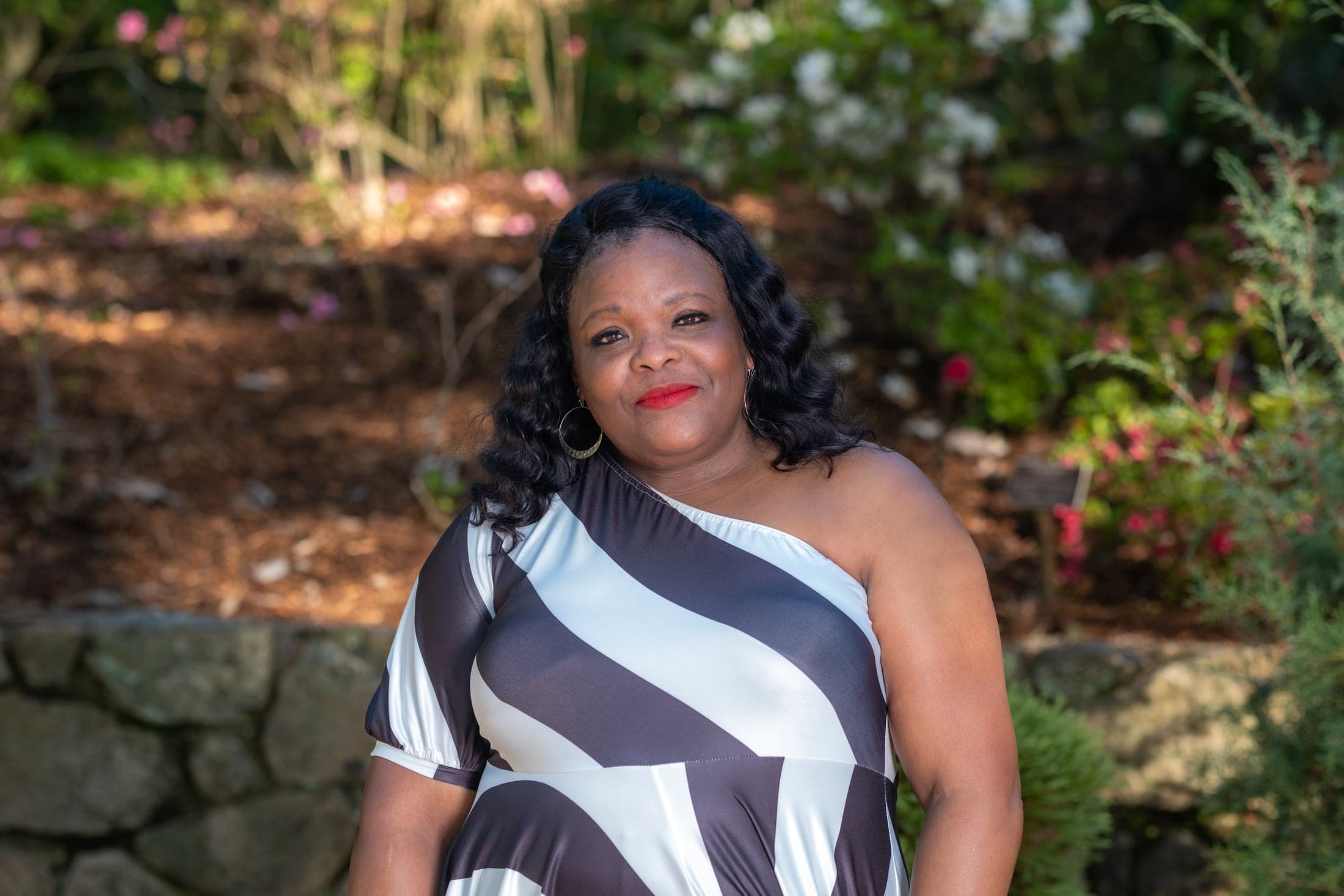 Natural-light garden portrait